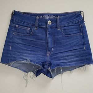 American Eagle (AEO) Hi-Rise Shortie jean shorts